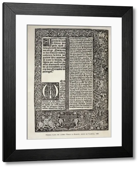 Framed Print : MARTORELL, Joanot (1413-1468). Knight and writer Framed Print : MARTORELL, Joanot (1413-1468). Knight and writer