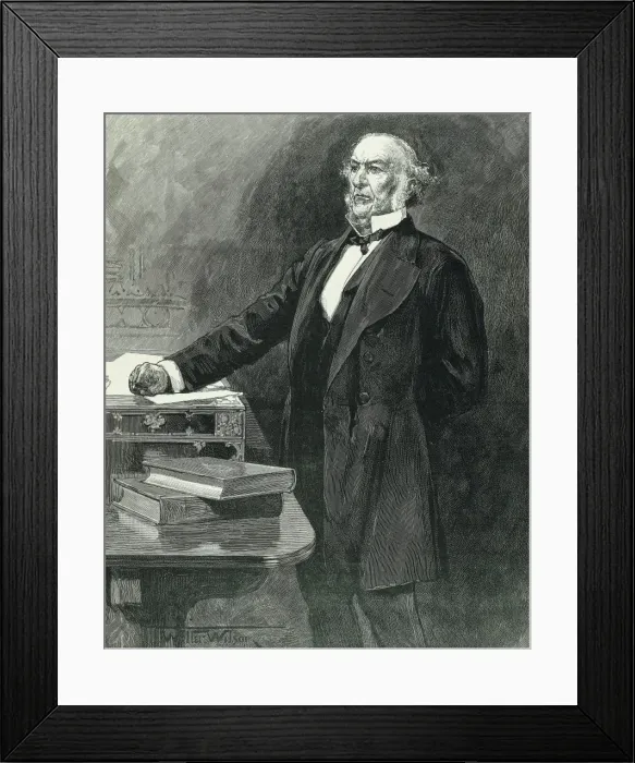 Framed Print : GLADSTONE, William Ewart (1809-1898). British Framed Print : GLADSTONE, William Ewart (1809-1898). British