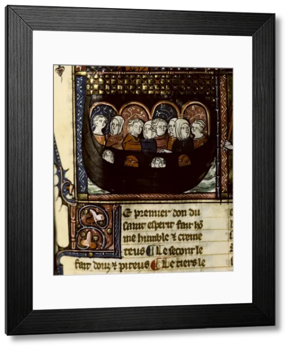 Framed Print : Doctrine Chr鴩enne, page 64. Noahs Ark. French Framed Print : Doctrine Chr鴩enne, page 64. Noahs Ark. French