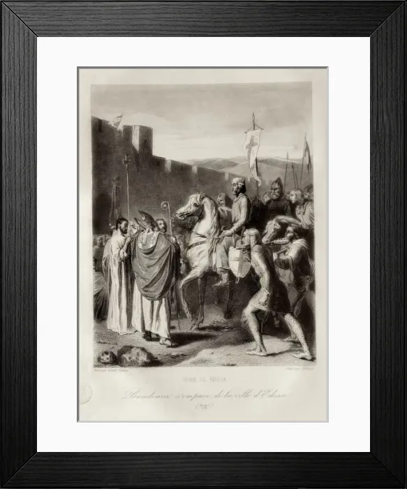 Framed Print : First Crusade. The conquest of Edessa (February Framed Print : First Crusade. The conquest of Edessa (February