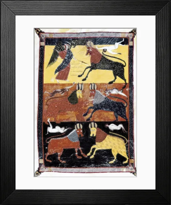 Framed Print : Beatus of Li颡na. 1047. Representation of Framed Print : Beatus of Li颡na. 1047. Representation of