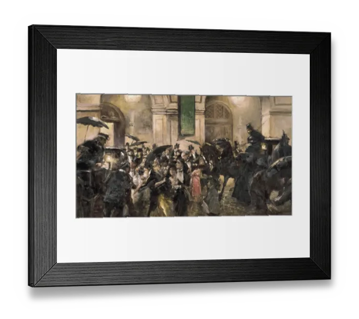 Framed Print : Spain (1893). Fear scene at the exit of the Gran Framed Print : Spain (1893). Fear scene at the exit of the Gran