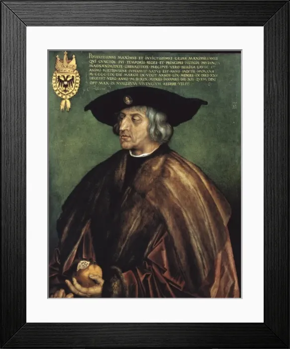 Framed Print : DURER, Albrecht (1471-1528). Emperor Maximilian Framed Print : DURER, Albrecht (1471-1528). Emperor Maximilian