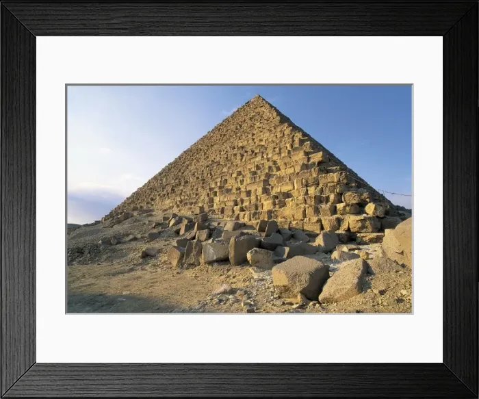 Framed Print : Menkaures Pyramid. EGYPT. GIZA. Giza. Menkaure s