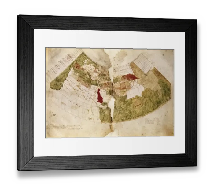 Framed Print : Andrea Biancos Atlas, 1436. Page 10. Map of Framed Print : Andrea Biancos Atlas, 1436. Page 10. Map of