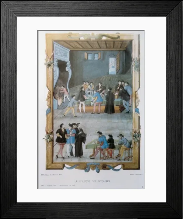 Framed Print : Privileges of the royal school of notaries Framed Print : Privileges of the royal school of notaries