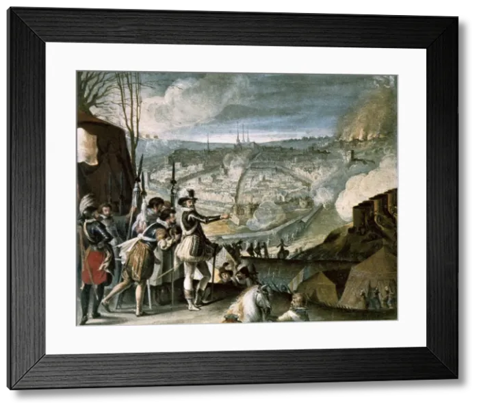 Framed Print : Camp of Henry IV in the Siege of a City. beg Framed Print : Camp of Henry IV in the Siege of a City. beg