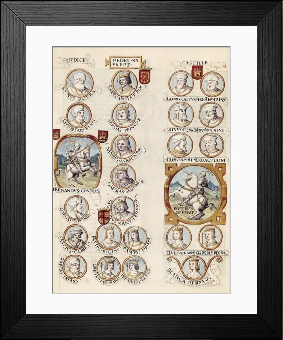 Framed Print : CARTAGENA, Alonso de (1384-1456). Genealog Framed Print : CARTAGENA, Alonso de (1384-1456). Genealog