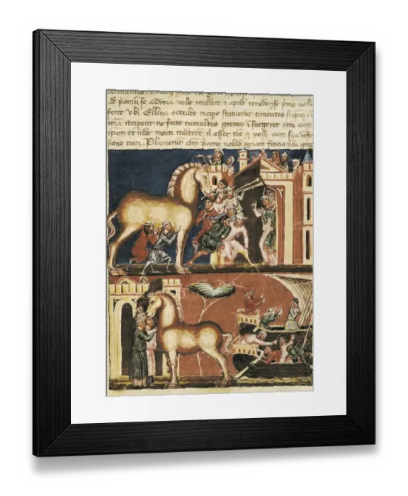 Framed Print : Trojan War. Siege and assault on the city of Framed Print : Trojan War. Siege and assault on the city of