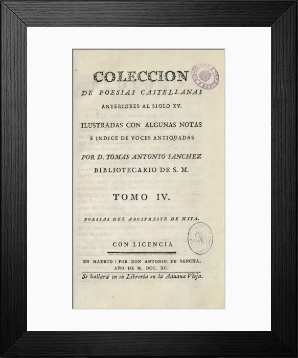 Framed Print : Castilian poetry collection previous to 15th Framed Print : Castilian poetry collection previous to 15th