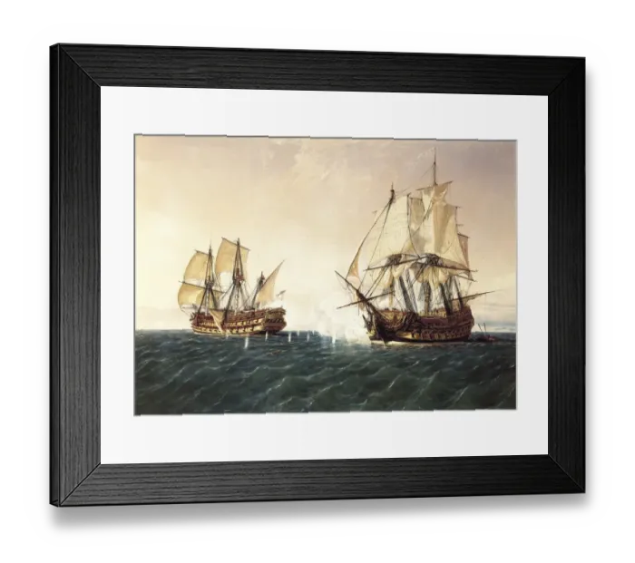 Framed Print : MONLEON Y TORRES, Rafael (1835-1900). Combat Framed Print : MONLEON Y TORRES, Rafael (1835-1900). Combat