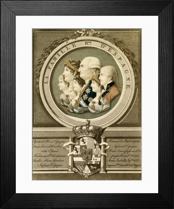 Framed Print : Carlos IV of Spain and the royal family: Mar Framed Print : Carlos IV of Spain and the royal family: Mar