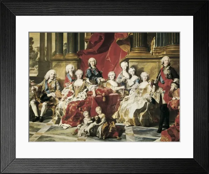Framed Print : VAN LOO, Louis Michel (1707-1771). The Family Framed Print : VAN LOO, Louis Michel (1707-1771). The Family