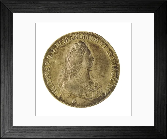 Framed Print : Ducat with the image of Philip V (1703). Coin Framed Print : Ducat with the image of Philip V (1703). Coin