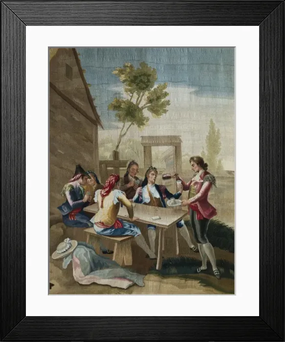 Framed Print : BAYEU Y SUBIAS, Ram1746-1793). The card players Framed Print : BAYEU Y SUBIAS, Ram1746-1793). The card players