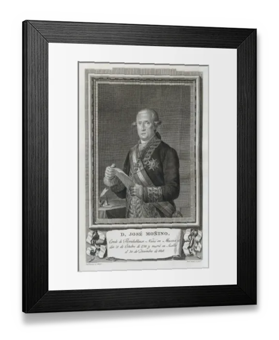 Framed Print : FLORIDABLANCA, Jos頍o, count of (1728-1808) Framed Print : FLORIDABLANCA, Jos頍o, count of (1728-1808)