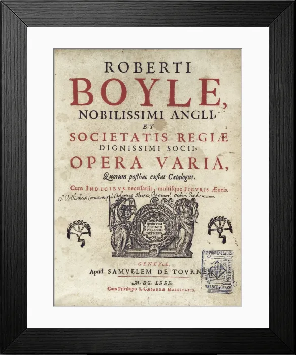 Framed Print : BOYLE, Robert (1627-1691) Framed Print : BOYLE, Robert (1627-1691)