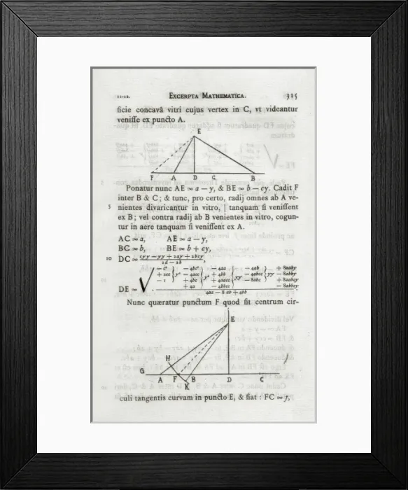 Framed Print : Excerpta Mathematica Framed Print : Excerpta Mathematica