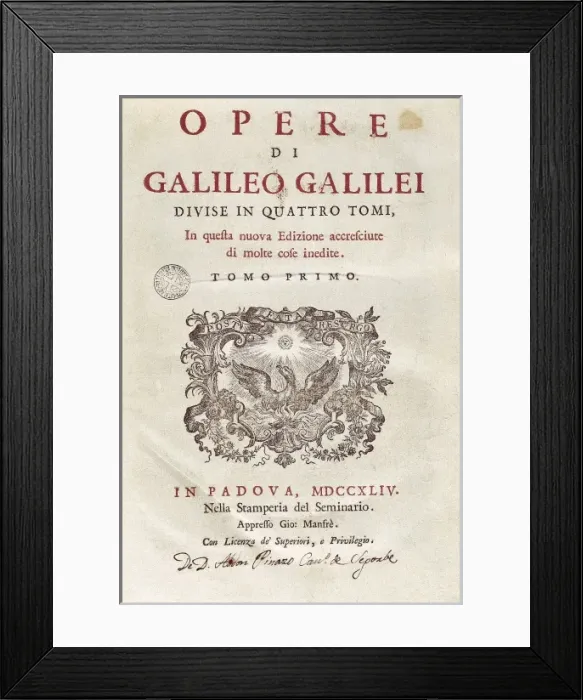 Framed Print : Opere de Galileo Galilei Framed Print : Opere de Galileo Galilei