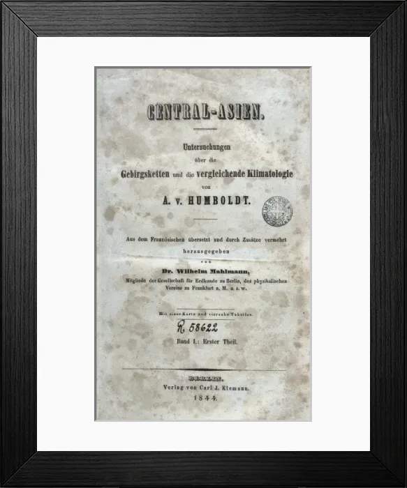 Framed Print : HUMBOLDT, Alexander von (1769-1859) Framed Print : HUMBOLDT, Alexander von (1769-1859)