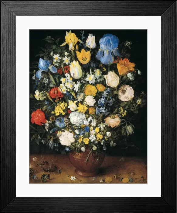 Framed Print : Bouquet in a Clay Vase Framed Print : Bouquet in a Clay Vase