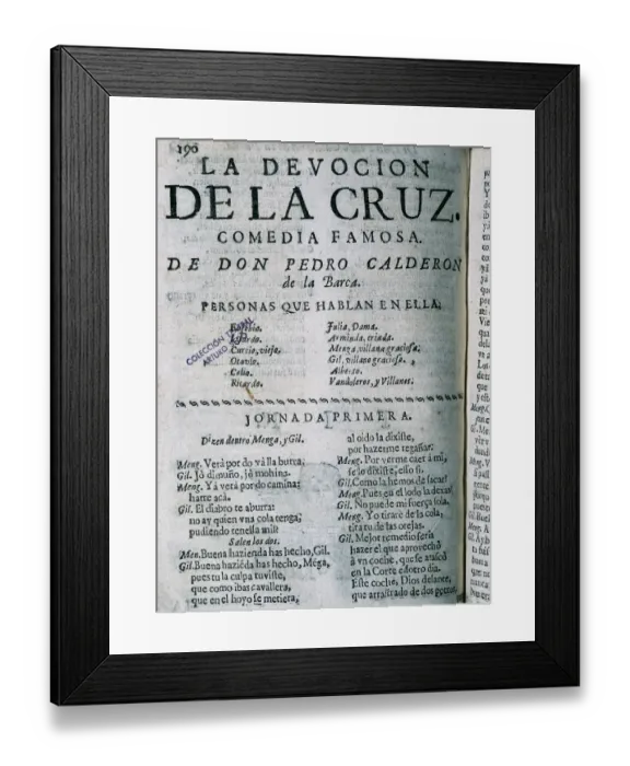 Framed Print : CALDERON DE LA BARCA, Pedro (1600-1681) Framed Print : CALDERON DE LA BARCA, Pedro (1600-1681)
