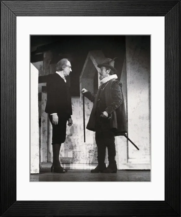 Framed Print : Fernando Fernan Gomez (left) in a performance of The Mayor o Framed Print : Fernando Fernan Gomez (left) in a performance of The Mayor o
