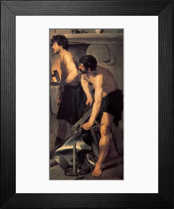 Framed Print : The Forge of Vulcan, Right detail Framed Print : The Forge of Vulcan, Right detail