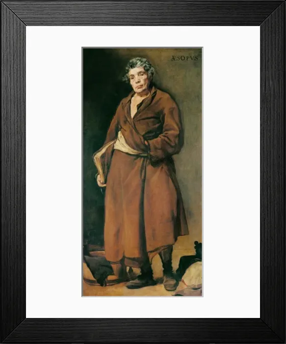 Framed Print : Aesop by VELAZQUEZ, Diego RodrЧ uez de Silva (1599-1660) Framed Print : Aesop by VELAZQUEZ, Diego RodrЧ uez de Silva (1599-1660)