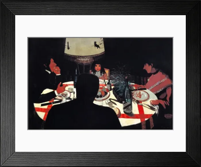 Framed Print : Dinner, By Lamplight Framed Print : Dinner, By Lamplight