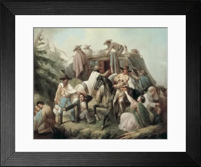 Framed Print : Stagecoach Robbery Framed Print : Stagecoach Robbery