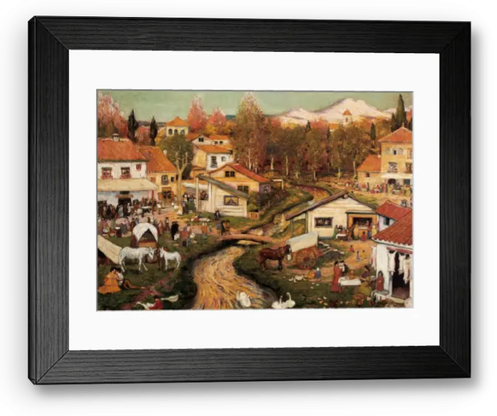 Framed Print : Landscape with figures Framed Print : Landscape with figures