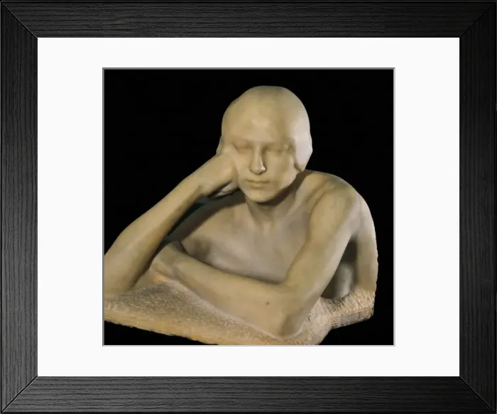 Framed Print : Daydream. Inurria Lainosa, Mateo (1867-1924). Marble Framed Print : Daydream. Inurria Lainosa, Mateo (1867-1924). Marble