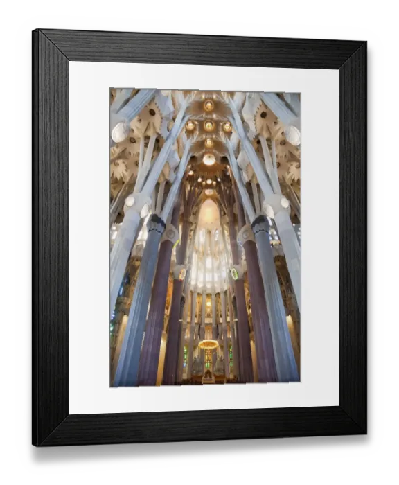 Framed Print : Sagrada Familia interior Framed Print : Sagrada Familia interior