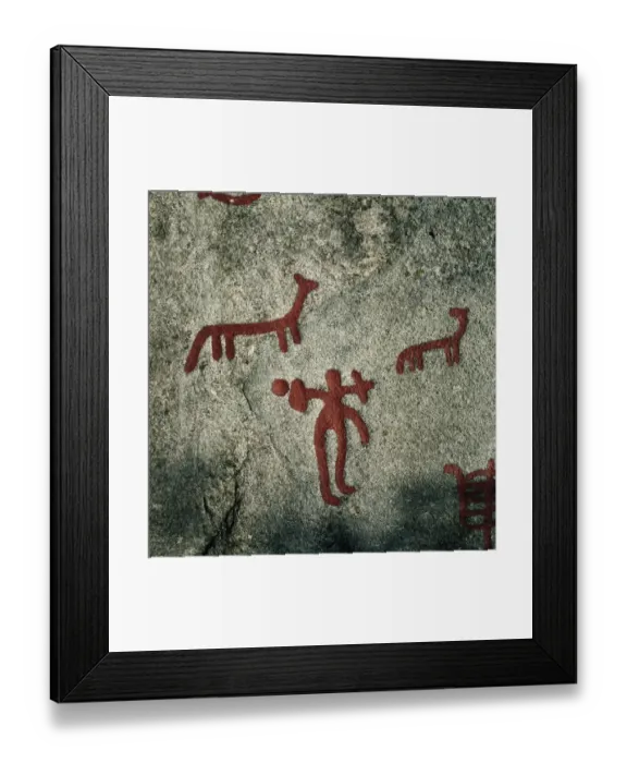 Framed Print : NORWAY. Begby. Zoomorphic figures (1000 BC) Framed Print : NORWAY. Begby. Zoomorphic figures (1000 BC)