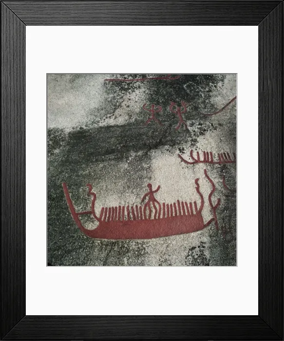 Framed Print : NORWAY. Begby. Boats (1000 BC). Bronze Age. Petroglyph Framed Print : NORWAY. Begby. Boats (1000 BC). Bronze Age. Petroglyph