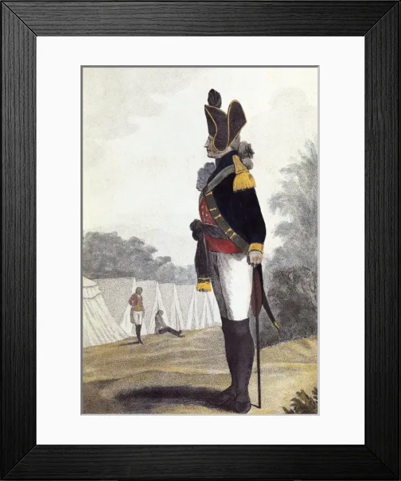 Framed Print : Sergeant of the English infantry. Engraving Framed Print : Sergeant of the English infantry. Engraving