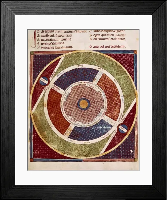 Framed Print : Wood on the motion of the Sun. French school Framed Print : Wood on the motion of the Sun. French school