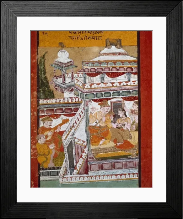 Framed Print : Music scene in the Palace. Kotah school. 18th Framed Print : Music scene in the Palace. Kotah school. 18th