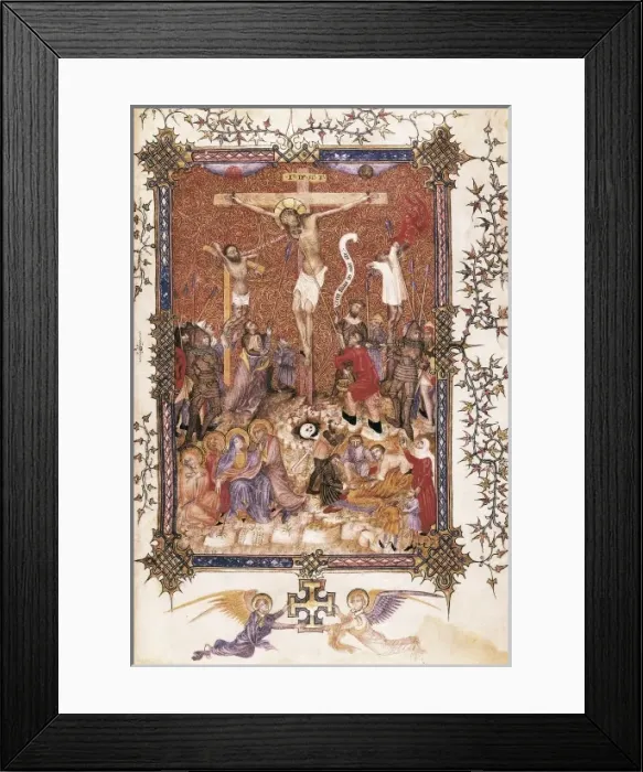Framed Print : Missal. 1409. Representation of the Crucifixion Framed Print : Missal. 1409. Representation of the Crucifixion