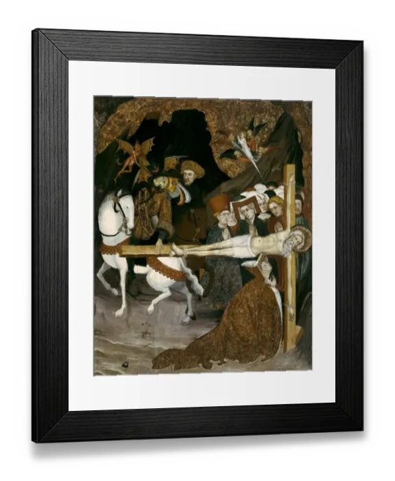 Framed Print : Crucifixion of Saint Andrew. 1416-1418. International Framed Print : Crucifixion of Saint Andrew. 1416-1418. International