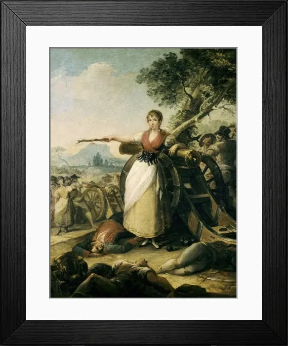 Framed Print : GALVEZ, Juan (1774-1848). Agustina of Aragon Framed Print : GALVEZ, Juan (1774-1848). Agustina of Aragon