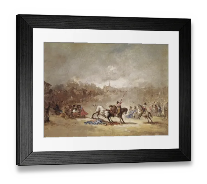 Framed Print : LUCAS VELAZQUEZ, Eugenio (1817-1870). La suerte Framed Print : LUCAS VELAZQUEZ, Eugenio (1817-1870). La suerte