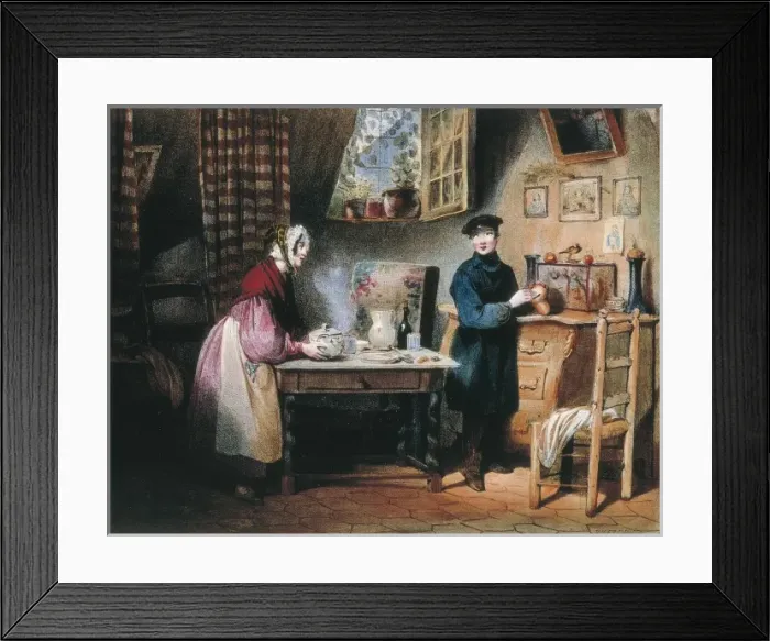 Framed Print : DAVID, Jules (1808-1892). Economy. s. XIX. Engraving Framed Print : DAVID, Jules (1808-1892). Economy. s. XIX. Engraving