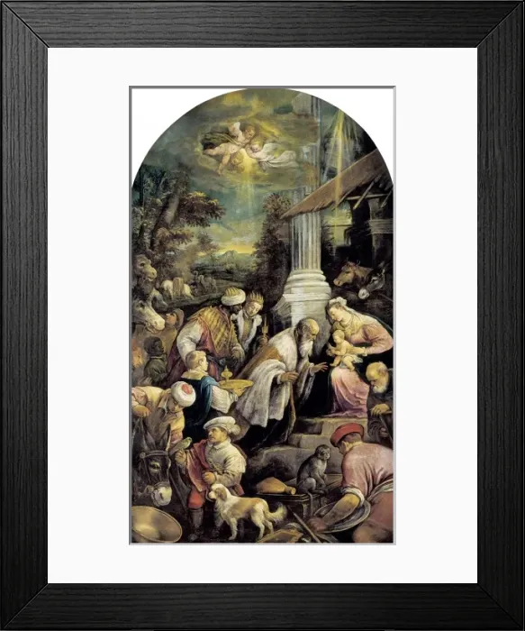 Framed Print : BASSANO, Francesco (1540-1592). The Adoration Framed Print : BASSANO, Francesco (1540-1592). The Adoration