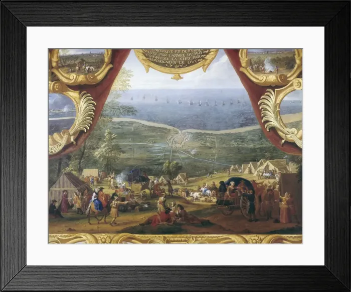 Framed Print : Battle of Dunkirk and Furnes. Scene from Gallery Framed Print : Battle of Dunkirk and Furnes. Scene from Gallery