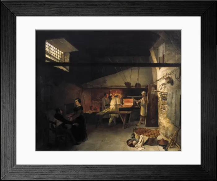 Framed Print : Interno di un forno (Inside a bakery), work by Framed Print : Interno di un forno (Inside a bakery), work by