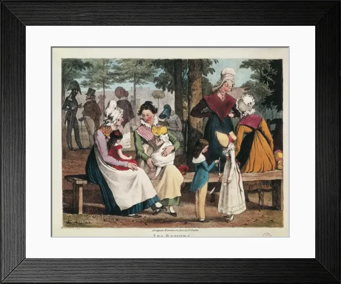 Framed Print : The servants (1820). Engraving. FRANCE. Paris Framed Print : The servants (1820). Engraving. FRANCE. Paris