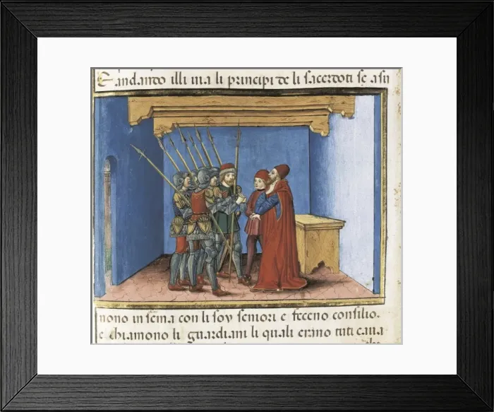 Framed Print : DE PREDIS, Cristoforo (1440-1486). Stories of Framed Print : DE PREDIS, Cristoforo (1440-1486). Stories of