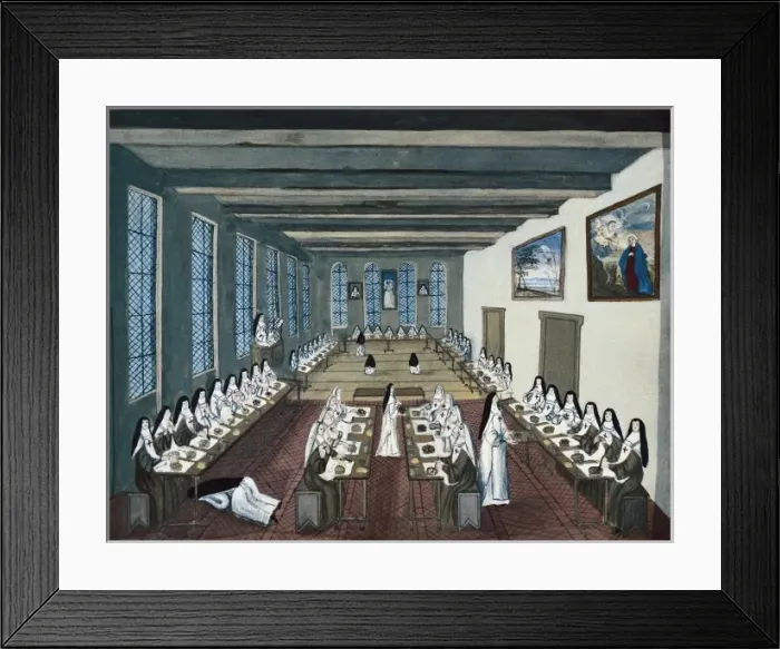 Framed Print : COCHIN, Louise Madeleine (1686-1767). The Abbey Framed Print : COCHIN, Louise Madeleine (1686-1767). The Abbey